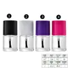 Botellas Transparentes Redondas y Cuadradas para Esmalte de Uñas 5ml 10ml 15ml Botellas de Vidrio para Cosméticos con Tapa y Pincel