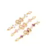 Cadena Media de Mariposa Chapada en Oro de 14K que Conserva el Color, Zirconia, Pulsera de Perlas y Cristales Hecha a Mano para DIY, Accesorios de Joyería de Cadena de Perlas