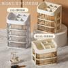 Cajón de escritorio para cosméticos, caja de almacenamiento, tocador, caja de plástico transparente, estante de escritorio para oficina, productos para el cuidado de la piel