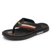 Chanclas de cuero genuino para hombre, sandalias y pantuflas casuales de moda con clip en la punta, para exteriores, 2023