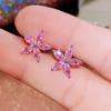 Cao Shi Aretes de Estrella Coloridos Coreanos Dulce Flor Estrella de Cinco Puntas Aretes para Damas Vitalidad Chica Estudiante Aretes