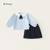 Modelo de Bienestar M Traje Infantil No Reutilizable Otoño e Invierno Traje de Falda para Niñas Liquidación Calidad Conjunto de Dos Piezas