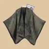 Nuevo Chal Grueso Cálido de Tinta Estética Oriental de Doble Cara para Mujer, Chal Capa Vintage de Alta Gama para Otoño e Invierno, Accesorio para Fotografía