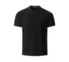 Textura waffle! Camiseta masculina simples, versátil, de manga curta, gola redonda, cor sólida, respirável, elástica e de secagem rápida para o verão