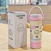 Taza Termo Almacén de Té para Doble Bebida para Niñas, Vaso de Agua con Popote, Nuevo Acero Inoxidable Grado Alimenticio Alto Valor Estilo Ins Taza Estudiante