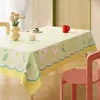 Toalha de Mesa de Luxo Leve de Alta Qualidade Impermeável e à Prova de Óleo Estilo Retro Americano Dopamina Tapete para Mesa de Jantar Estilo Ins Toalha de Mesa para Mesa de Centro