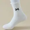 Meias de Algodão Femininas Outono e Inverno Novo Estilo Ins Laço Fofo Branco Meia Cano Médio Versátil Meia Folgada Atacado