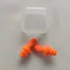 Tampões de ouvido de silicone em caixa, protetores auriculares industriais à prova d'água para natação, redução de ruído, antirronco, protetores auriculares para dormir