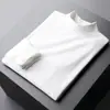 Camisa de Base Masculina Gola Alta Meia Outono Quente Veludo Escovado em Ambos os Lados Roupa Íntima Slim Camisa Interna 1688