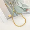 Pulsera Ajustable de Acero de Titanio con Tirador de Corazón Tobillera de Cadena de Perlas Redondas para Mujer Estilo que No se Desvanece Lujo Accesible Pulsera Europea y Americana Elegante