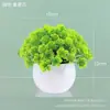 Flor artificial de plástico con combinación semi-esférica en maceta, flor de bonsái pequeña, planta verde de simulación, decoración del hogar, adornos florales
