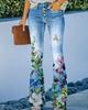 BD 01 260g sarga para mujer estampado imitación jeans AliExpress ebay Europeo y Americano Comercio exterior pantalones casuales delgados