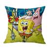Ventas Calientes Transfronterizas Serie Bob Esponja Lino Hogar Funda de Almohada para Sofá Dormitorio Almohada Estampado por un Lado
