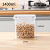 Tanque Sellado de Fábrica Fuente Snacks Integrales Caja Transparente Cuadrada para Alimentos Grado Alimenticio Conservación Fresca Tanque de Almacenamiento de Fruta Deshidratada