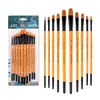 10 Pincéis Digitais Laranja para Tinta a Óleo, Conjunto de Pincéis para Tinta Acrílica, Suprimentos Profissionais para Iniciantes para Estudantes de Arte Atacado