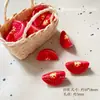 Cuentas acrílicas simuladas en forma de manzana, cuentas de frutas, pulsera, cuentas para ensartar DIY, cadena para teléfono, charm para bolso y accesorio