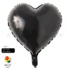 Balão de hélio flutuante publicitário de alumínio de 18 polegadas em formato de coração com impressão de logotipo de estrela de cinco pontas atividades decoração de festa de aniversário