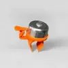 Campana Pequeña de Nylon N+1 con Diseño de Bloques de Color Plateado y Naranja, Produce un Sonido Nítido y Fuerte, Resistente a la Corrosión y a las Caídas, Adecuada para Uso en Interiores y Exteriores