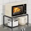 Prateleira Superior para Geladeira Porta Dupla Topo Bancada de Cozinha Multicamadas Retrátil Armazenamento de Temperos Forno de Micro-ondas