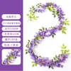 Cipó de Flores de Glicínia Artificial, Flor Falsa Violeta, Cobertura de Tubo, Decoração de Teto em Espiral, Decoração de Casamento, Cipó de Flores de Feijão de Plástico