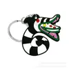 Animal Perro Gato Llavero de PVC Anillo de Llavero Cadena de Llaves Colgante Anillo de Llavero Llave de Coche
