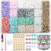 Kit DIY Artesanal Colorido de Argila Macia Transfronteiriço Acessórios para Pulseira Colar de Joias com Contas de Argila
