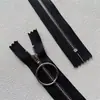 Cremallera de Cierre Automático para Pantalones, Cola Cerrada de Platino, Dientes Lisos No.3, Código I, Cabeza Redonda, Cremallera para Ropa y Textiles