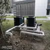 Sistema de agua caliente con colector solar de panel plano para dormitorio de fábrica en Changshu, Jiangsu, bomba de calor de energía aerotérmica oumalang