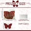 Mariposas Navideñas Estéreo 3D, un Paquete de 12, para Sala de Estar, Dormitorio, Decoración de Fondo para el Hogar, Pegatinas de Pared, Decoración de PVC, Estilo Realista