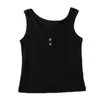 Camiseta interior de tirantes corta para mujer, color Rosa Puro Deseo Dulce Chica Caliente, con diseño elegante