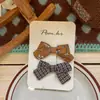 Pinza para el pelo de niños de estilo coreano con nuevo diseño de cuadros, pinza lateral versátil para flequillo, accesorio para el pelo hecho a mano