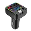 P18 Reproductor Mp3 para Coche Transmisor Bluetooth para Coche Fm Cargador de Coche Bluetooth Carga Rápida Pd20W+Qc3.1A+Led Multicolor