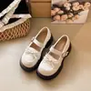 Zapatos de Cuero Populares para Mujer de Campus 2026 Estilo Nuevo Primavera/Verano, Combinados con Faldas, Zapatos Mary Jane Negros con Lazo Estilo Universitario JK