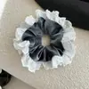 Goma para el pelo de terciopelo y encaje estilo coreano, accesorio retro elegante para cabello de otoño e invierno, goma de pelo, para moño, cuerda para el pelo, accesorio para el cabello