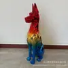 Perro Bulldog Francés Minimalista Moderno Lujo Ligero Perro Bulldog Francés Galvanizado Celebridad de Internet Decoración del Hogar Mueble de TV Sala de Estar Adorno Grande de Perro para el Suelo