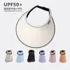 Sombrero de Sol con Protección UV para Mujer, Nuevo Modelo de Verano 2026, Sombrero Gorra Visera Parasol de Goma Negra