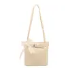Bolso de Mano de Moda Estilo Coreano de Este Año, Bolso Cubo para Mujer, Nuevo Modelo Verano 2026, Bolso de Hombro con Parches de Color Sólido, Bolso de Hombro para Viajar