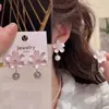 Nuevos Exquisitos y Modernos Pendientes de Bola de Diamante Pendientes Completos de Diamante para Mujer Pendientes Franceses de Alta Gama de Lujo Ligero para el Trabajo y Versátiles para Mujer