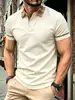 Nueva camiseta polo de estilo europeo para hombre, camiseta popular de manga corta de alta gama para verano con cuello camisero, top más vendido transfronterizo