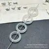 Anillo de Agata Blanca Hielo Natural con Agujero Pasante Anillo para Correr Hecho a Mano DIY con Cuentas, Piezas Sueltas y Otros Accesorios de Joyería Fábrica Venta al por Mayor