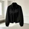 Nova Jaqueta Corta-Vento com Gola Alta Feminina Primavera e Outono Novo Estilo Petite Fina Casual Jaqueta Jaqueta Feminina