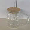 Taza de Vidrio con Forma de Uva, Taza de Café, Vidrio de Borosilicato Alto con Asa, Taza de Leche, Taza para Latte, Vaso para Beber, Vaso para Jugo