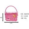 Bolsa Perforada de Silicona, Bolso de Mano Cuadrado con Agujeros Redondos, Monedero Infantil, Bolsa de Almacenamiento DIY, Bolsa Perforada de Silicona