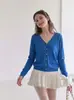 Cárdigan de punto de seda helada con protección solar para mujer, camisa fina de aire acondicionado, prenda exterior de verano con top de tirantes
