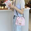 Bolso de Hombro de Gran Capacidad Primavera 2025 Bolso de Lona para Vacaciones en la Playa Estilo Coreano Estilo Ins Estilo Lazy Rojo Bandolera