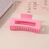 Pinza para el Cabello Mate Transfronteriza Tipo Pinza de Tiburón con Acabado de Alta Gama, Pinza de Garra Rectangular Simple de 13 cm, Tamaño Grande para Cabello Grueso, Accesorio para el Cabello para Mujer