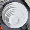 Platos de Hotel, Platos para Comida Occidental, Platos de Postre, Platos Bajos para Fruta, Platos Blancos Puros de Hotel para Buffet con Letras, Al por Mayor en Stock