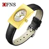 Reloj de Aleación Ofns es Compacto y Exquisito, Reloj de Cuarzo para Mujer Estilo Negocios con Patrón Rayos de Sol, Reloj Simple Cuadrado, Venta Directa