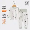 Conjunto de ropa de otoño para bebé, algodón puro, parte superior e inferior separadas, calidad Clase A, cintura alta, con tirantes en los hombros y con diseño de entrepierna abierta para abrigar