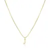 Collar con Colgante de Acero Inoxidable de 26 Letras Más Vendido en Amazon para Mujeres Cadena para Clavícula Versátil de Nicho Collar de Moda Normcore